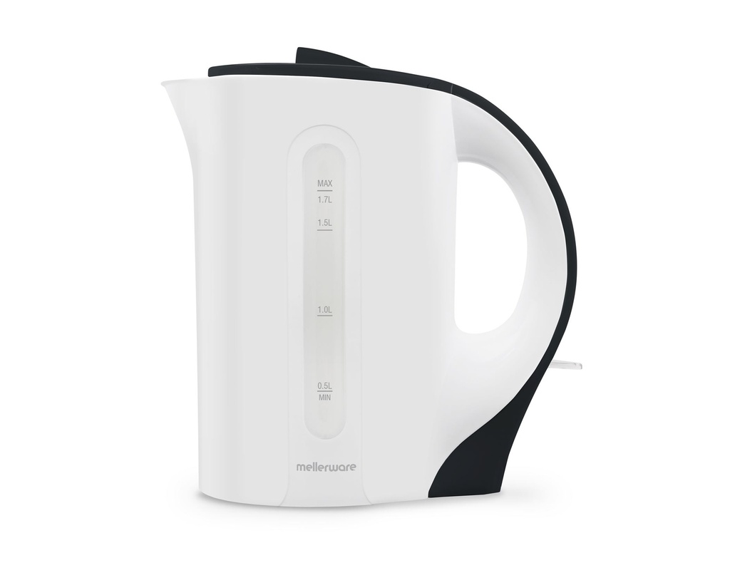 Kettle Corded Plastic Black & White 1.7L Tugela