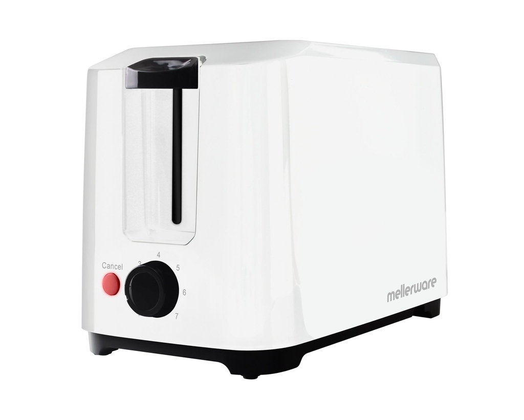 Toaster 2 Slice Plastic White 700W Eco