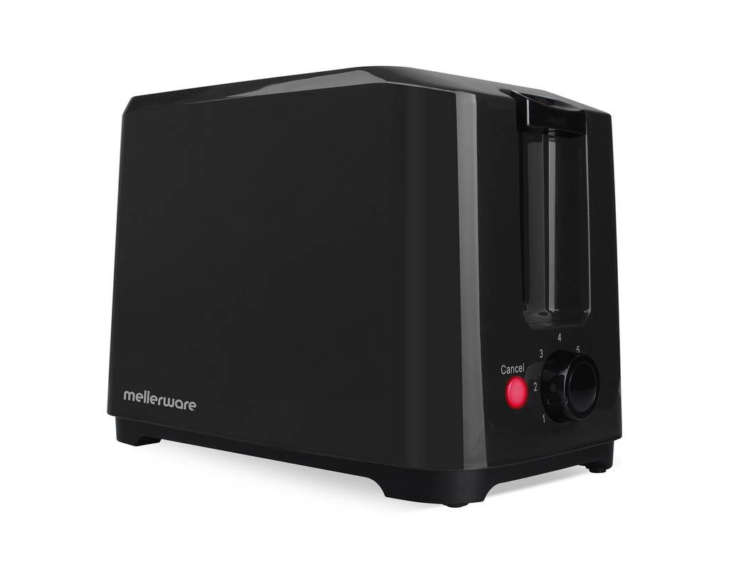 Toaster 2 Slice Plastic Black 700W Eco