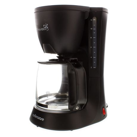 Coffee Maker Drip Filter Plastic Black 12Cup 680W