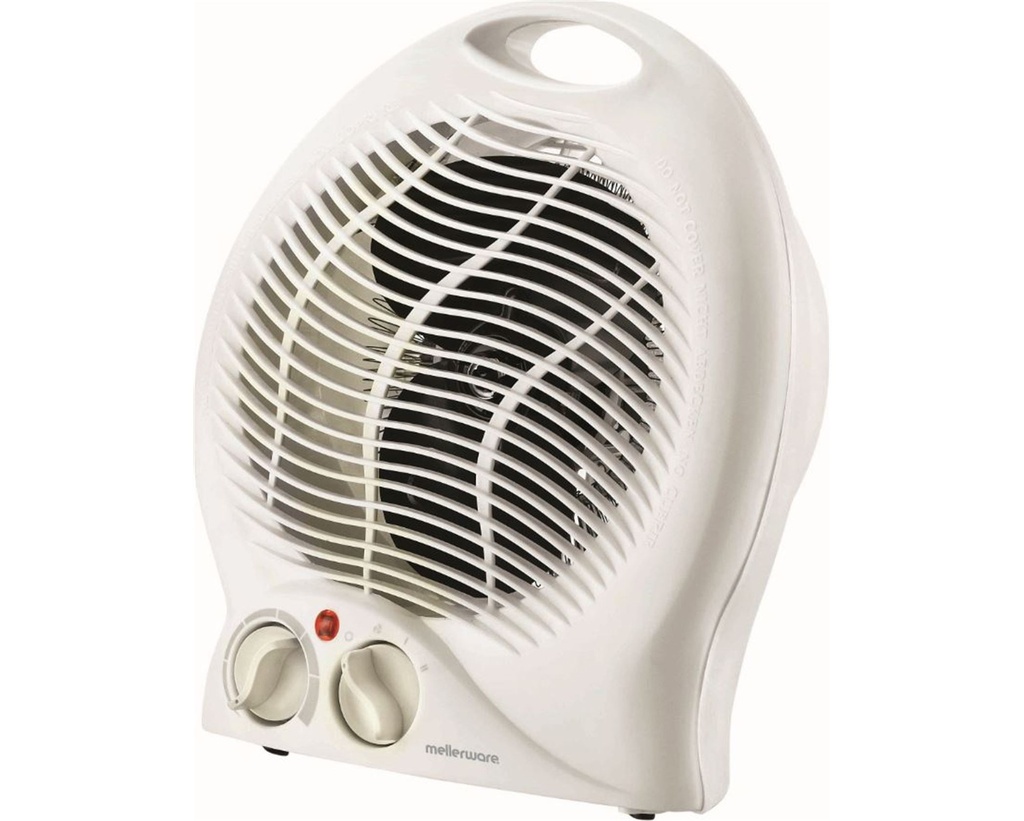 Heater Floor Fan Plastic White 2Heat 2000W Swiss