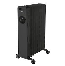 9 Fin Digitall Oil Heater - Black