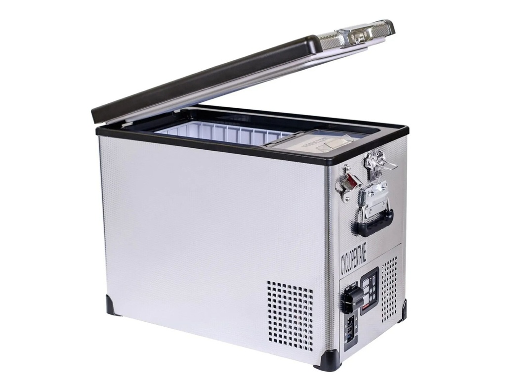 40L Dual Compartment S/Steel Fridge/Freezer AC/DC