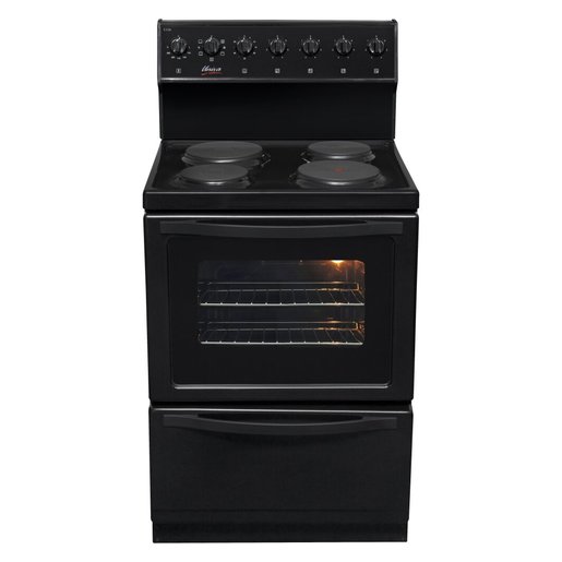 Univa oven, 84 Lt Black, 4 solid plates