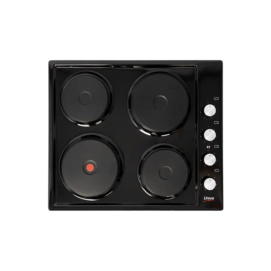 Hob 4x Solid Plate Black w/Controls