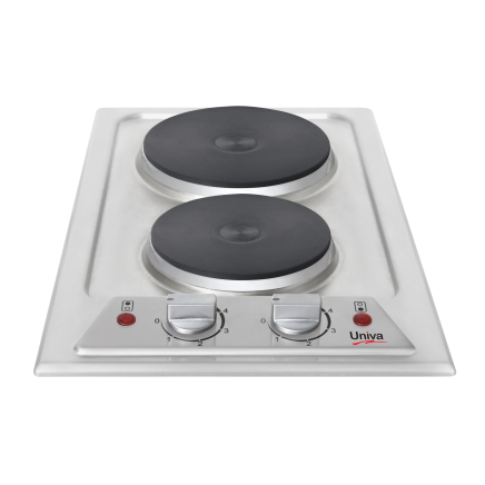 UNIVA 2 plate electric HOB stainless steel