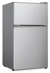 Midea 87L Double Door Silver Bar Fridge