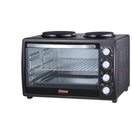 Univa 30L Mini Oven 2 Plate Black