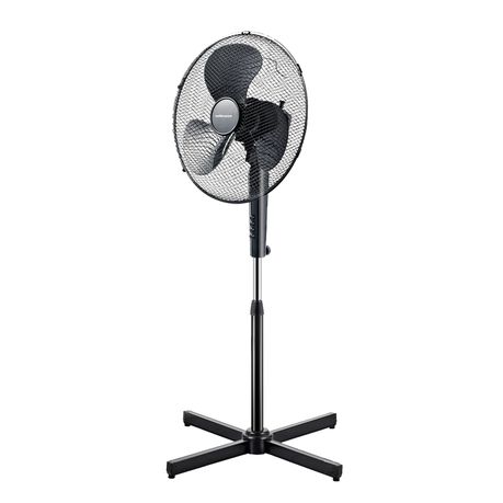 Fan 3 Speed Pedestal Plastic Black 40cm 45W Breeze