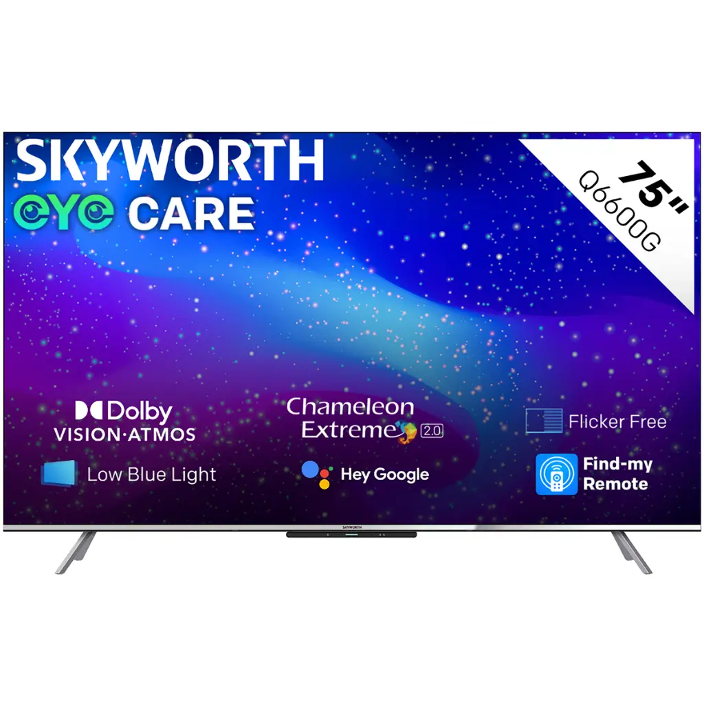 SKYWORTH 75” UHD QLED GOOGLE TV