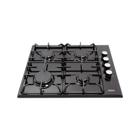 Univa 4 Burner Enamel Gas Hob Black