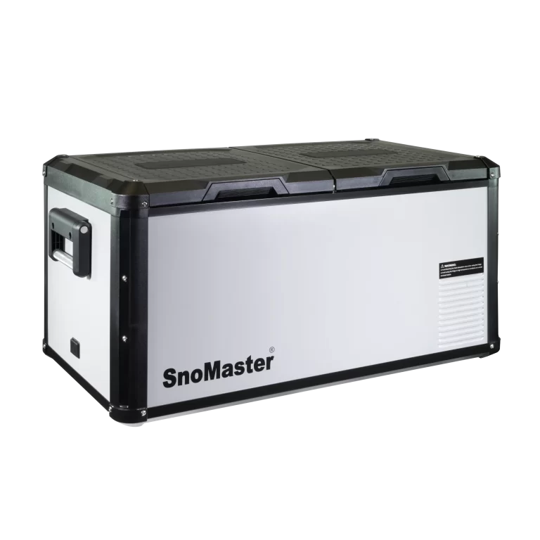 SnoMaster - 75L Metal/Plastic Dual Compartment Portable Fridge/Freezer AC/DC 