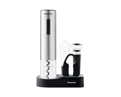 Taurus Corkscrew Stainless Steel Rechargeable Wine Set "Power Pour Ensemble" 