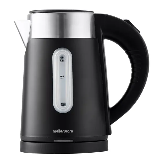 Kettle Double Wall Cordless Stainless Steel Black 0.8L 800W "Siena Compact"