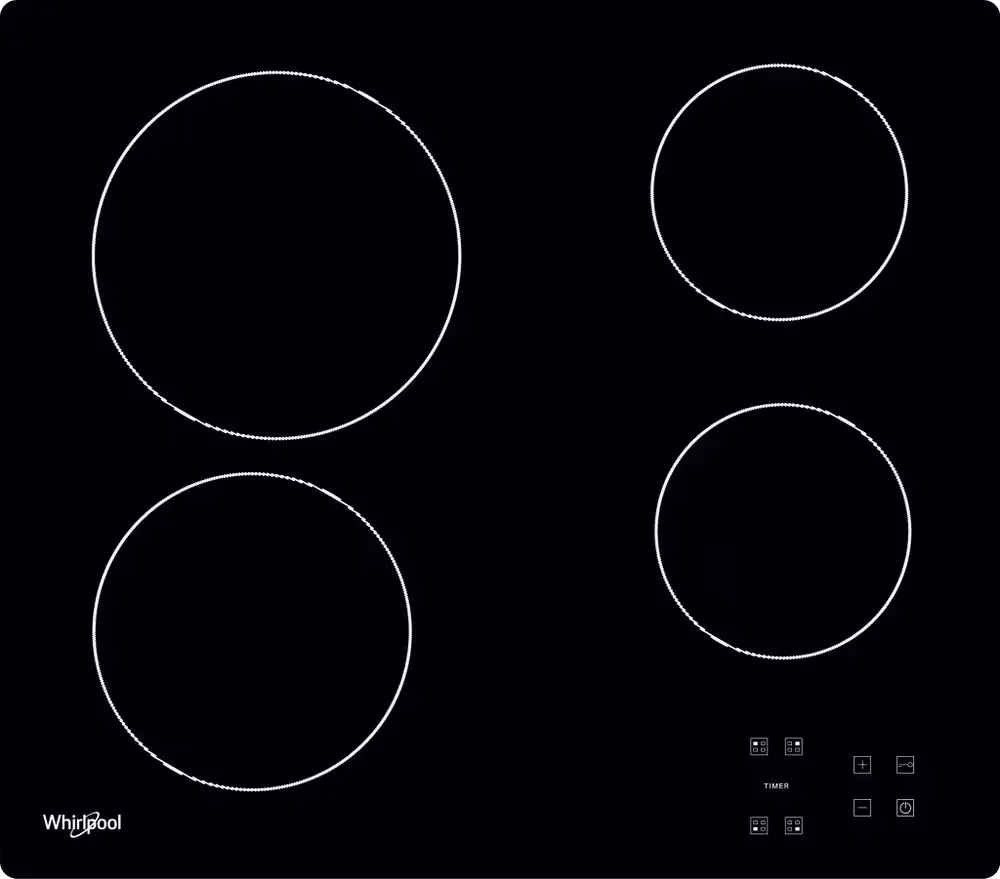 Hob 60cm Electric 4 Plates Touch Control Black