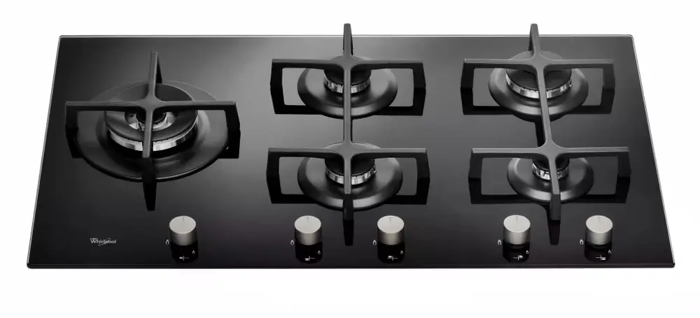 Hob 90CM Gas on Glass 5 Burners Fusion Knobs