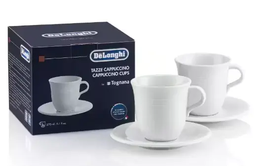 Porcelain cappuccino cups and saucers