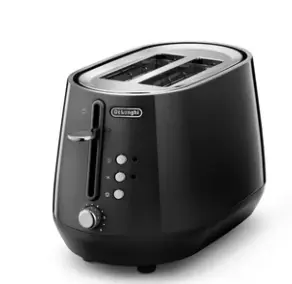 Eclettica Breakfast Set 2 Slice Electric Toaster: Black  
