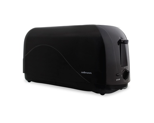 [24441] Toaster 4 Slice Plastic Black 1300W Hot Slice