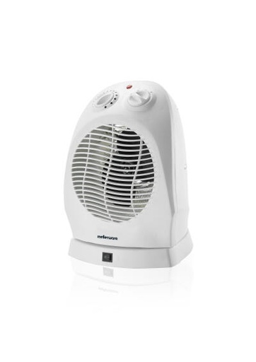 [35220] Heater Oscilating Floor Fan Plastic White 2000W