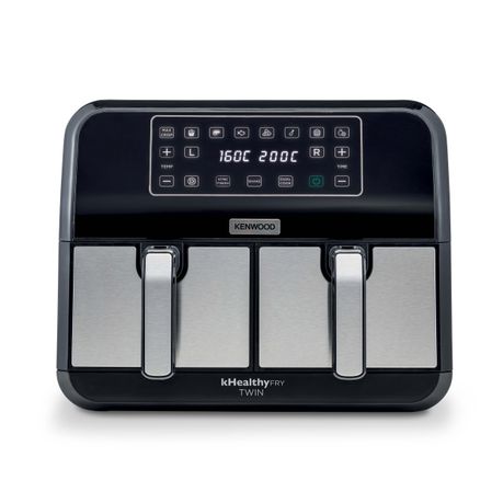 [HFM75.000MB] Dual Air Fryer 8L 1700W Black + Metal
