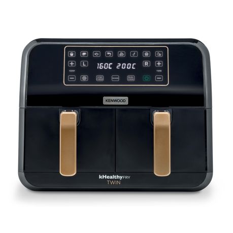 [HFP70.000BK] Dual Air Fryer 8L 1700W Black + Copper