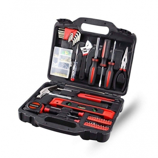 [HH145] Hand Tools 145 Piece Set Steel Red