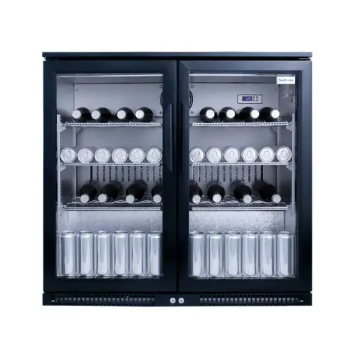 [SD-220] 200L Two Door Under Counter Beverage Cooler Black