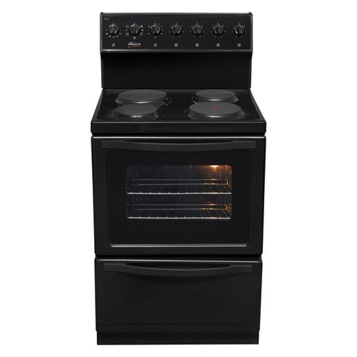 [U116B] Univa oven, 84 Lt Black, 4 solid plates
