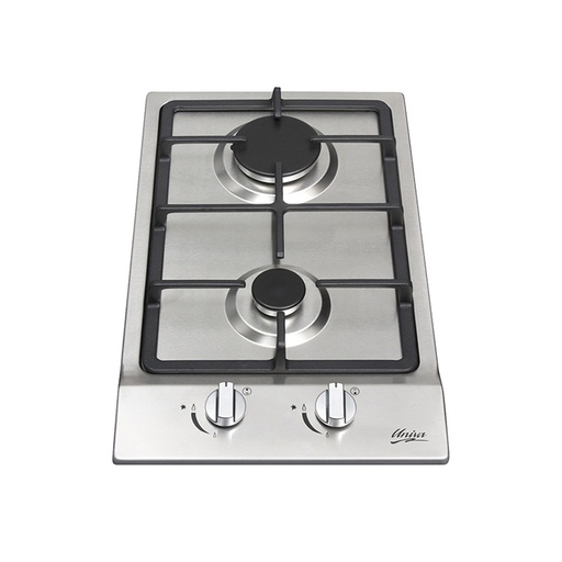 [UGH002SS] Univa 2 burner gas hob S/S