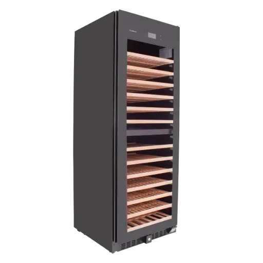 [VT-181PRO] Wine Chiller 181 Bottle Dual Zone Black-Glass Door