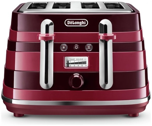 [CTAC4003.R] Avvolta Class 4 Slice Toaster - Charming Red