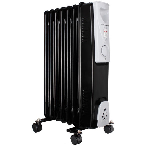 [35150] Heater 7 Fin Oil Filled Steel Black 3 Heat 1500W