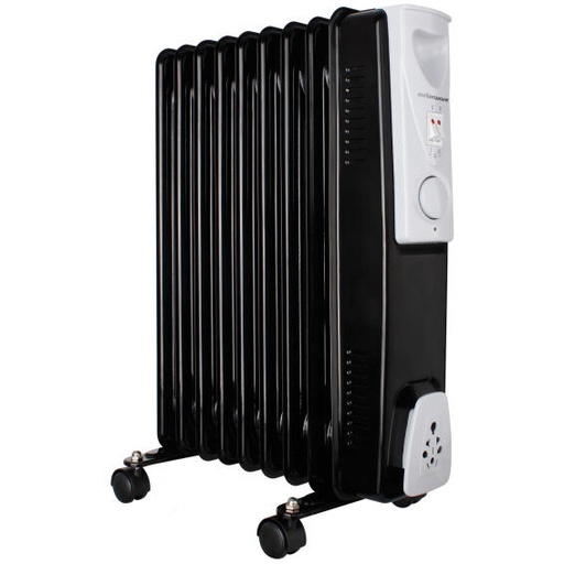 [35151] Heater 9 Fin Oil Filled Steel Black 3 Heat 2000W
