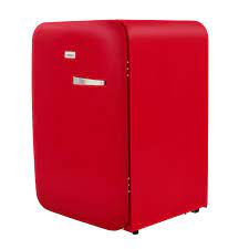 [DBQ-220R] 115L Retro Red Under-Counter Beverage Cooler Solid