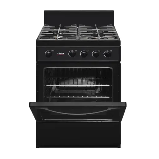 [UG016BI] Oven Gas 84L 4 Burner Hob Black 600mm