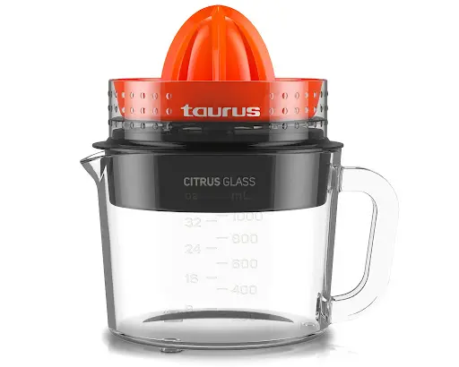 [924254] Citrus Juicer Glass Orange 1L 25W "Citrus Glass"