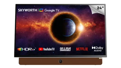 [SKW-24STF6800ORANGE] SKYWORTH 24” FHD Portable Google TV Orange