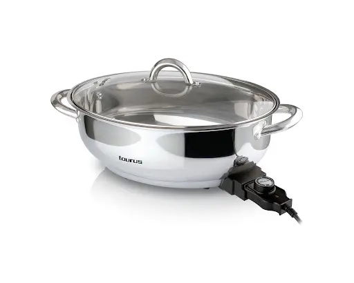[980200] Skillet Adjustable Temperature Stainless Steel 38 x 26 x 13cm 2400W "Inox Torrat"