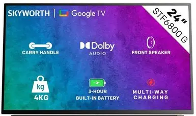 [SKW-24STF6800GREY] Skyworth 24STF6800 24" FHD Portable Google TV (Grey)