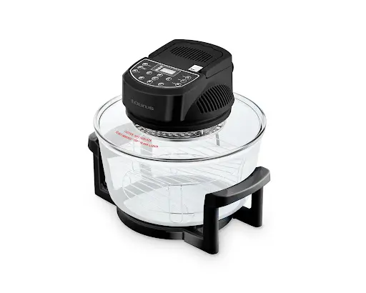 [968140] Air Fryer / Convection Cooker Digital Glass Black 12L 1400W "Turbo Cuina"