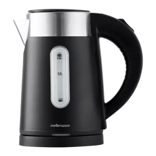 [22008] Kettle Double Wall Cordless Stainless Steel Black 0.8L 800W "Siena Compact"