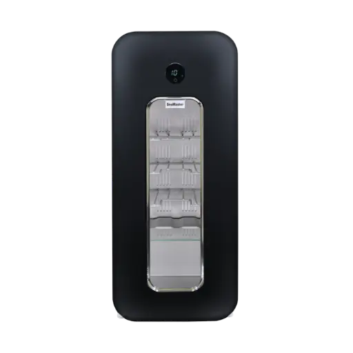 [VT-19RB] SnoMaster - 12 To 14 Bottle Retro Single Zone Wine Cooler - Black 