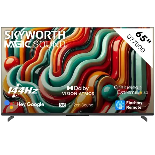 [SKW-65Q7700G] SKYWORTH 65” UHD QLED GOOGLE TV WITH 144HZ PANEL/MAGIC SOUND 