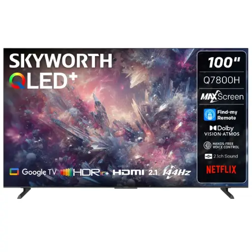 [SKW-100Q7800H] SKYWORTH 100" QLED, 144Hz, Google TV (7800)