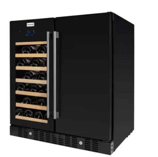 [SMBW-95-34] SnoMaster - 95L + 34 Bottle Pro Series Double Door Wine/Beverage Cooler - Black