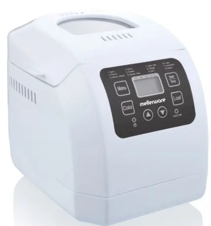 [26500B] Mellerware Bread Maker Fully Automatic Plastic White 900Gr 600W "Ma Baker Iii"